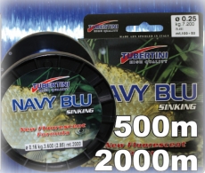 Tubertini Schnur Navy Blue sinkend 500m 0.14mm Spule - Abverkauf
