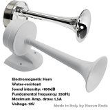 Bootshorn verchromt, 12V 1.5A, 350 Hz